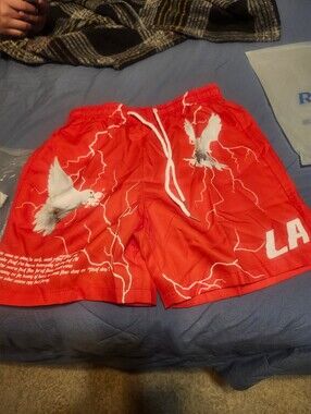ROMWE Red LA Shorts